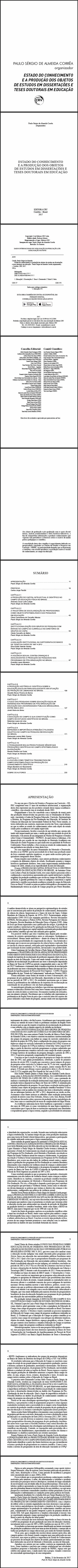 ESTADO DO CONHECIMENTO E A PRODUÇÃO DOS OBJETOS DE ESTUDOS EM DISSERTAÇÕES E TESES DOUTORAIS EM EDUCAÇÃO